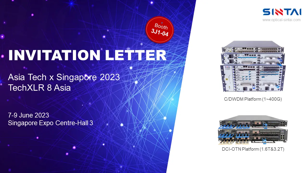 Invitation chaleureuse de l'exposition SINTAI au 2023 Asia Tech x Singapore TechXLR8 Asia